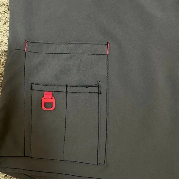 Carhartt Women's Scrub Top M Steel Gray Modern Fit with Pockets - Picture 6 of 10